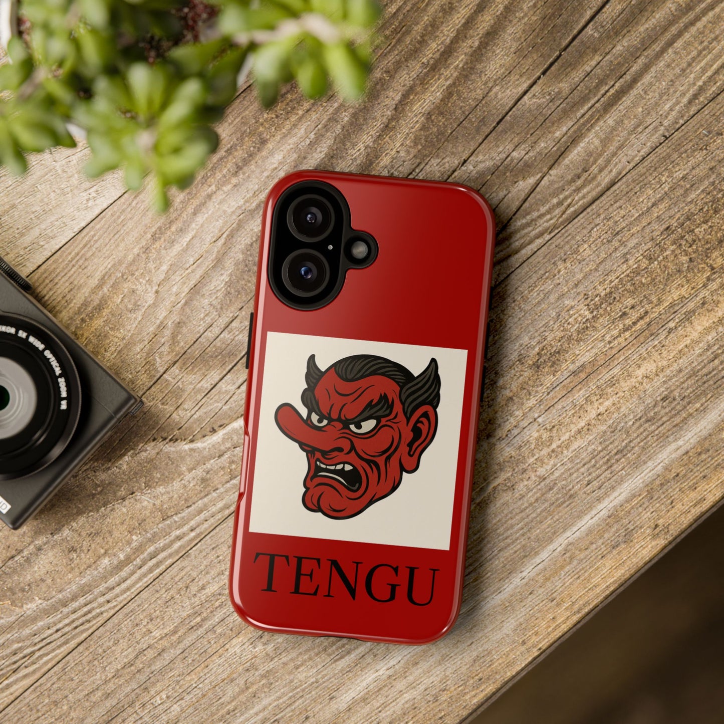 Red Tengu Mask Phone Case – Japanese Yokai Folklore Design