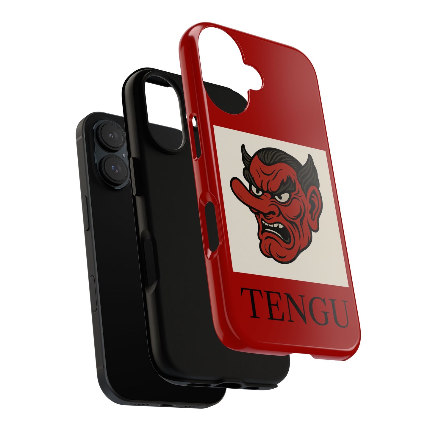 Red Tengu Mask Phone Case – Japanese Yokai Folklore Design