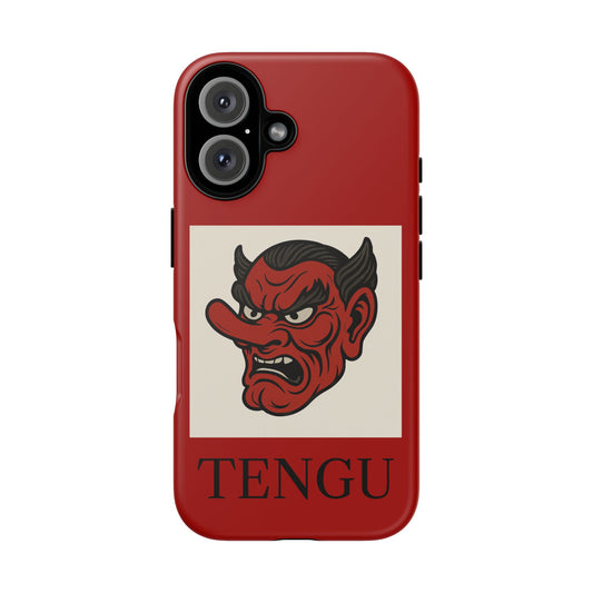 Red Tengu Mask Phone Case – Japanese Yokai Folklore Design